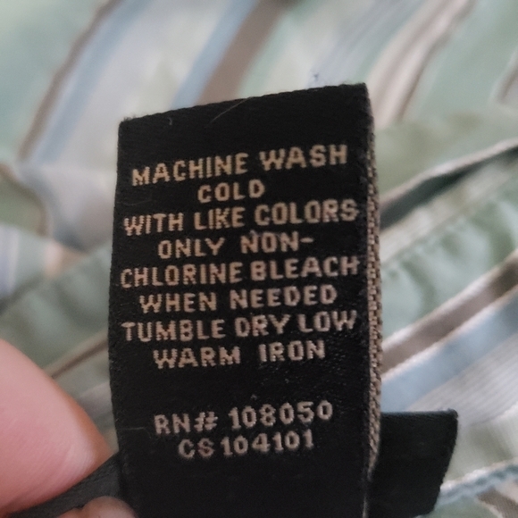 Lane Bryant Collared Button Shirt Long Sleeve Blue Striped Women's 18/20 Plus - Picture 4 of 4